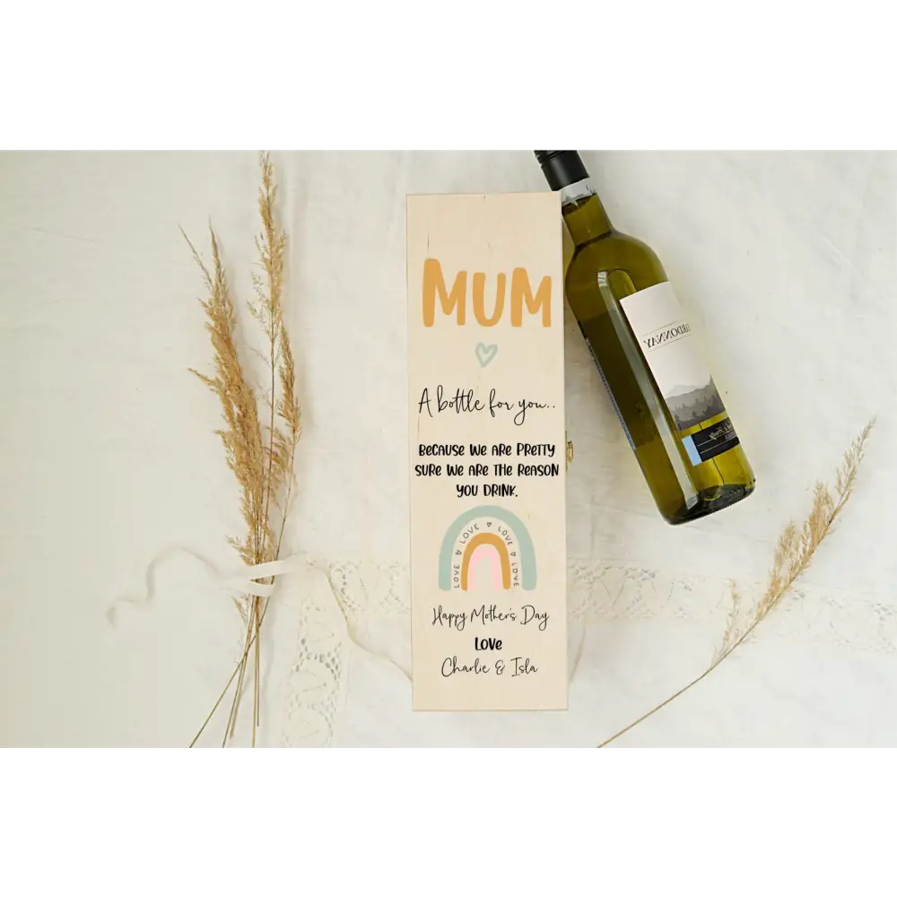 Wine Box Set - Mum Rainbow - Timber Tinkers