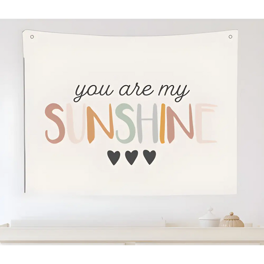 you are my sunshine heart Canvas Wall Hang