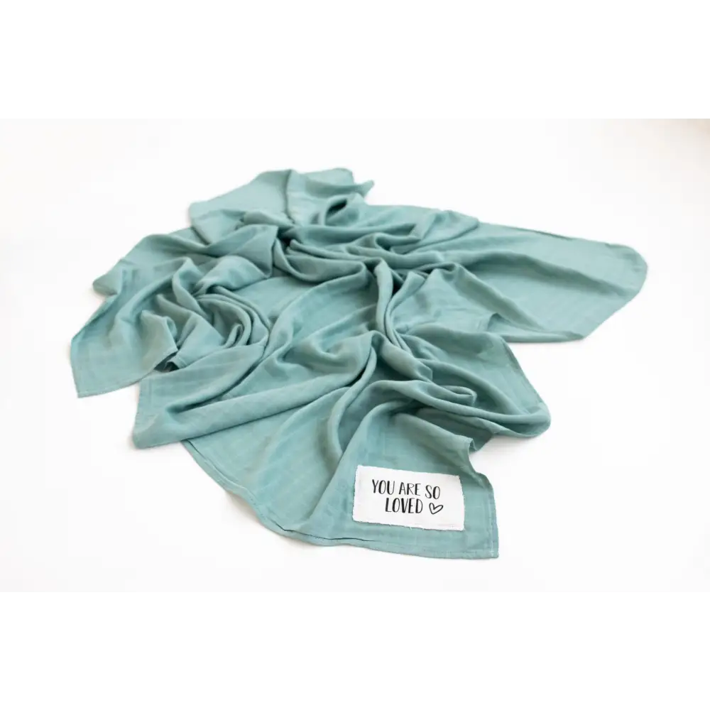 You are so loved Sage Muslin Swaddle